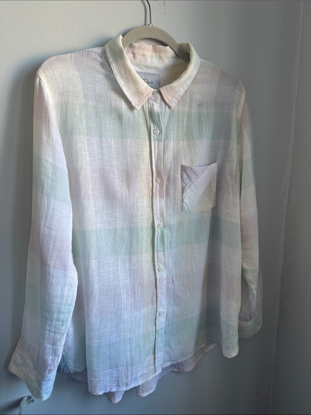 Rails Light Pastel Plaid Button-Up Shirt - Multicolor
